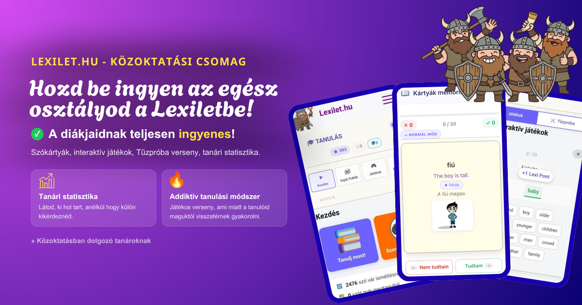 Lexilet közoktatási csomag - hozd be ingyen az egész osztályod